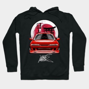 honda integra type r stanced  red Hoodie